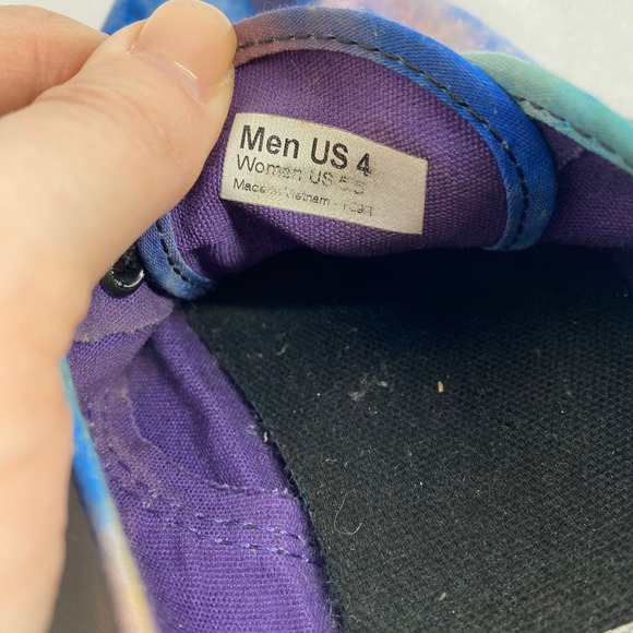 Vans Galaxy Lace Up Skate Shoes Flat Low Top Blue Purple Cosmic Space Canvas 5.5 - Picture 7 of 7